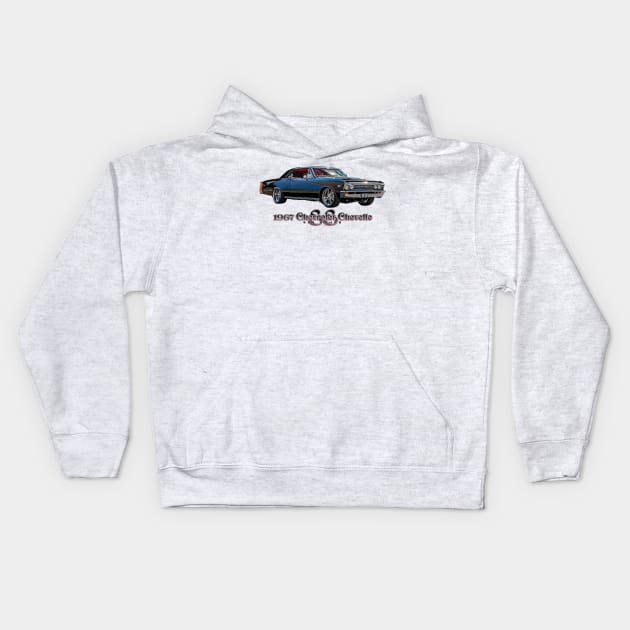 1967 Chevrolet Chevelle SS 396 Coupe Kids Hoodie by Gestalt Imagery